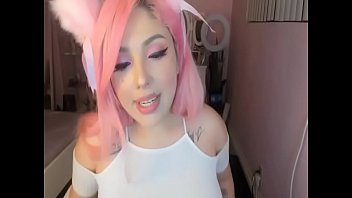 Cosplay Lady In Pink Hair Engaged To A Wondrous Performance Live