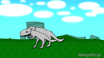 Two CGI Dinos Rough Doggy Dinosaur Intercourse Retro Penetration Cartoon