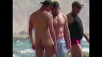 Nude Beach in Russia with a guy all boned up