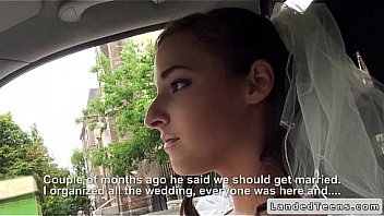 Rejected bride blowjob in car in public