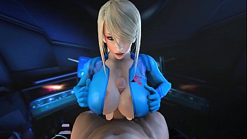 Samus shows off her new zipper function on the zero suit