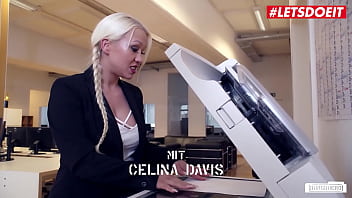 BUMS BUERO - #Celina Davis - Busty German Secretary Rough Fucked By Old Boss At The Bathroom