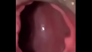Very wide pussy hole deep gaping hole with clear view of cervix