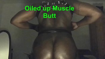 Big Daddy Brody In Solo Dildo Action on Big Oiled Muscle Butt