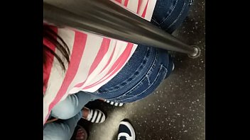 Big booty on subway