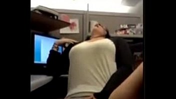 Horny chubby milf cums on the phone whilst at work - www.hotcamgirls.mobi