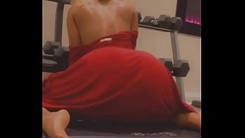 Hot stripper twerks mouth watering ass in red dress