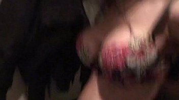 Sex tape porn with girl getting big boobs cum covered