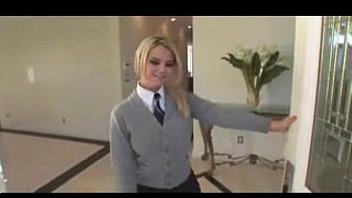 Horny Blonde Officegirl Blowjob POV