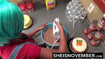 Caught My Little Ebony Step Sister In The Kitchen And Fucked Her Cute Mouth And Pussy Doggystyle, Innocent Spinner Sheisnovember Pounded By Her Aggresive Horny For Big Titties, Nipples, And Blowjob, Family Fauxcest by Msnovember