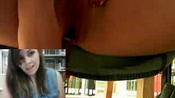 Library mastrubation of cute girl show on cam