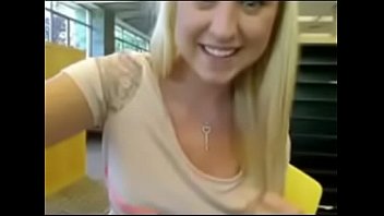 College Blonde Cum on Public Library - 969camgirls.com