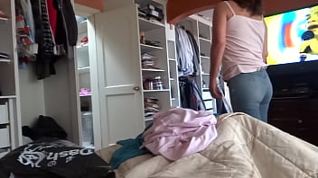 I enjoy my wife's while she gets dressed, I grope her, masturbate and cum on her ass