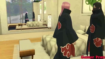Naruto Hentai Episode 6 Sakura and Konan manage to have a threesome and end up fucking with their two friends as they like milk a lot