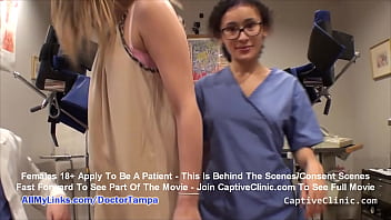 Alexandria Riley Tries To Sneak Contraband Thru Customs And Is Busted So Doctor Tampa And Officer Lilith Rose Torment Blondie Into Squealing @ CaptiveClinicCom