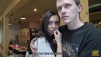 HUNT4K. Couple is tired of bowling, guy wants money, Ornella Morgen wants sex