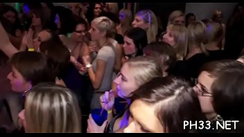 Tons of group-sex on dance floor blow jobs from blondes wild fuck