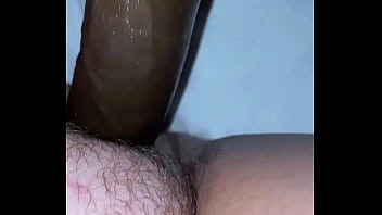 Teen Fucks Hairy Cunt with Fake BBC Cock