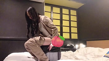 A Japanese girl tried to pee to a travel-toilet! Masturbating while pissing looks like squirting lol adult toy, English sub.