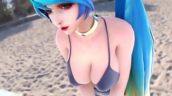 Hard pounding at the beach with Sona