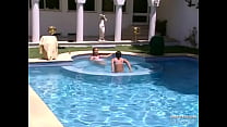 Katy & Claudia James, Lesbian Pool Games
