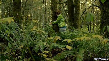 Handuffed to a tree in the forest and desperate to pee