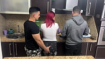 My Husband's Friend Grabs My Ass When I'm Cooking Next To My Husband Who Doesn't Know That His Friend Treats Me Like A Slut NTR